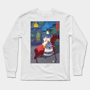 American Woman Riding Side-Saddle Long Sleeve T-Shirt